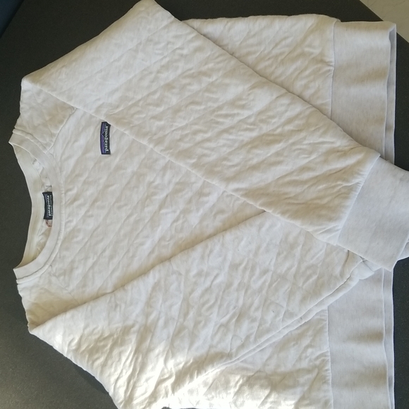 Patagonia Sweaters - Patagonia Cream Color Organic Cotton Quilted Pullover